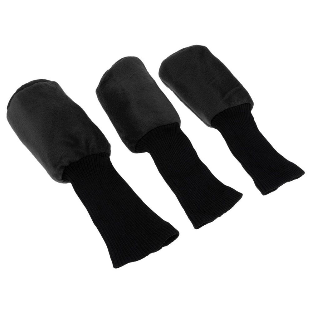 Aymzbd 3pcs Long Neck Golf Club Head Cover Wood Headcover for Women, Black