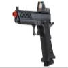 Lancer Tactical Knightshade Hi-Capa Gas Blowback Airsoft Pistol with Red Dot Reflex Sight (Black/Red) view 2