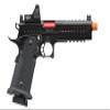 Lancer Tactical Knightshade Hi-Capa Gas Blowback Airsoft Pistol with Red Dot Reflex Sight (Black/Red) view 3