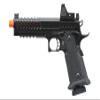 Lancer Tactical Knightshade Hi-Capa Gas Blowback Airsoft Pistol with Red Dot Reflex Sight (Black/Red) view 4