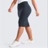 CRZ YOGA Butterluxe Midi Pencil Skirts for Women V Cross High Waist Bodycon Stretch Casual Work Skirt True Navy Small view 3