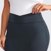 CRZ YOGA Butterluxe Midi Pencil Skirts for Women V Cross High Waist Bodycon Stretch Casual Work Skirt True Navy Small view 4