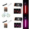 2 Pieces Universal Led Bike Flowing Taillight,Bicycle LED Dripping Tail Light for Any Type of Seatpost,USB Rechargeable,Water Resistant,Bicycle Tail Light for Safe Night Ride (Red+Pink) view 1