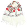 DOFOTAWN Womens Embroidered Oversize Tassel Pashmina Shawl Scarf Gift for Women (White) view 1