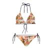 JEOCODY Sunflower Butterfly Bikini Sets for Women High Waisted Bikini Sets for Beach Women's Triangle Bikini Floral String Bikini Set Two Piece Swimsuit Bathing Suits view 1