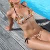 JEOCODY Sunflower Butterfly Bikini Sets for Women High Waisted Bikini Sets for Beach Women's Triangle Bikini Floral String Bikini Set Two Piece Swimsuit Bathing Suits view 2