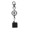 Pissente Billiards Pool Cue Chalk Holder, Portable Black Retractable Billiards Snooker Pool Cue Chalk Holder Drawing Key Ring for Billiard Chalk Snooker Pool, 50cm Extending Length view 1