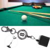 Pissente Billiards Pool Cue Chalk Holder, Portable Black Retractable Billiards Snooker Pool Cue Chalk Holder Drawing Key Ring for Billiard Chalk Snooker Pool, 50cm Extending Length view 4