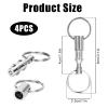 4pcs Keychain for Quick Release, Detachable Dual Pull Apart Key Chain Quick Disconnect Key Ring with Metal Keyring Quick Detach Key Holder for DIY Craft Home Car Key Accessory view 2