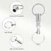 4pcs Keychain for Quick Release, Detachable Dual Pull Apart Key Chain Quick Disconnect Key Ring with Metal Keyring Quick Detach Key Holder for DIY Craft Home Car Key Accessory view 4