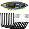 JaGely 8 Pcs Wall Mount Kayak Storage Rack 15Inch Garage Storage Heavy Duty Hooks Canoe Hanger Hooks Jumbo Arm Kayak Rack for Paddle Board, Ladder, Bicycle, Folding Chairs, Surfboard, Snowboard