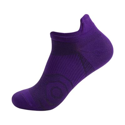 Ankle Athletic Running Socks Cotton Low Cut Sports Tab Socks for Men and Women Men's Running Ankle (Purple, One Size)