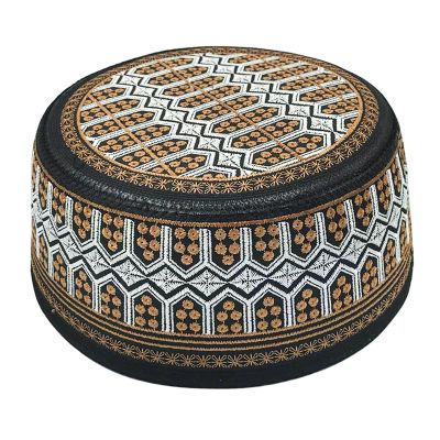 Islamic Men Prayer Kufi Hat Muslim Arabian Turkish Embroidered Skull Cap Men Religious Praying Cap Mosque Arab Indian Ramadan Eid Headwear