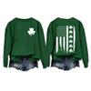 MOGUI Irish American Flag Shirt Irish American Bundle Flag Shirt Women'S St. Patrick'S Day Flag Shamrock Print Sweatshirt, 3X-Large view 1