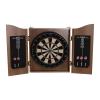 banborba Wall-Mounted Dartboard, Dart Boards Set for Adults, Classic Dartboard Cabinet with 6 Darts & Practical Scoreboard, Ideal for Playing with Your Friends, Family, Coworkers - Brown view 1