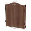 banborba Wall-Mounted Dartboard, Dart Boards Set for Adults, Classic Dartboard Cabinet with 6 Darts & Practical Scoreboard, Ideal for Playing with Your Friends, Family, Coworkers - Brown view 3
