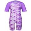 Girls Rash Guard Swimsuits One Piece Bathing Suit UPF 50+ Sunsuit Quick Dry Kids Zipper Beach Swimwear 2-12Y S376_PurpleScale_10A view 1
