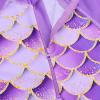 Girls Rash Guard Swimsuits One Piece Bathing Suit UPF 50+ Sunsuit Quick Dry Kids Zipper Beach Swimwear 2-12Y S376_PurpleScale_10A view 3