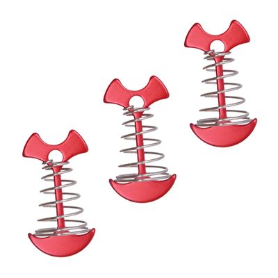 Yardwe 3pcs Fish Bone Tent Pegs with Spring Hooks Lightweight Durable and Windproof Camping Stakes for Tents and Canopies Easy Installation for Outdoor Adventures