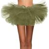 WDPL Women's Mini Ballet Halloween Tutu Costume Tulle Skirt Army Green Medium view 1