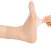 5 Pairs Womens Sheer Socks Nude Crew Stocking Soft Ultra Thin Cool See Through Calf High Silk Socks (Beige, One Size) view 3