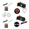 2 Pieces Universal Led Bike Flowing Taillight,Bicycle LED Dripping Tail Light for Any Type of Seatpost,USB Rechargeable,Water Resistant,Bicycle Tail Light for Safe Night Ride (Love+Warning Light)