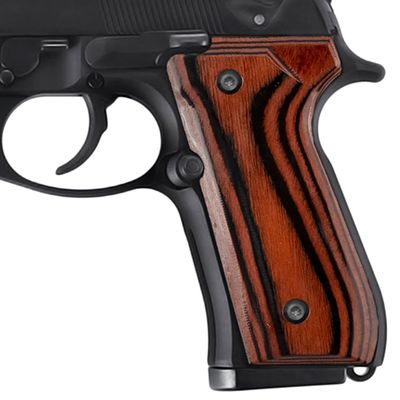 Guuun Wood Grip for Beretta 92/96 Full Size 92FS Grips, Highly Polished Surface Wood Composite Pistol Handle Panel - Red