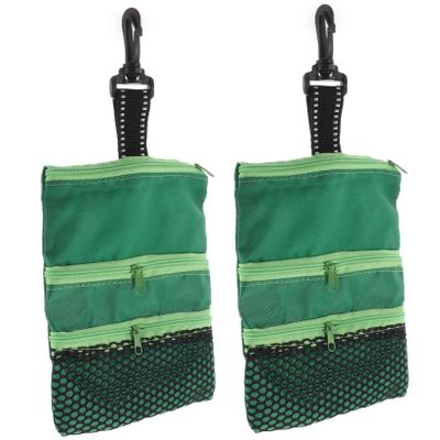 Yardwe 2pcs Portable Golf Tee Storage Bag Balls Kit Balls Holder Tee Bag Pouch Men's Accessories Lightweight Storage Random Style