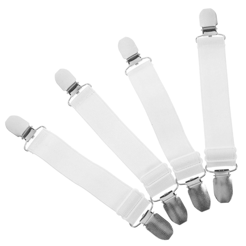 Happyyami 4pcs Adjustable Elastic Boot Clips Pant Fasteners Windproof Water-resistant Holders for Outdoor Sports Unisex Design for Active Wear