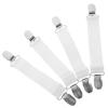Happyyami 4pcs Adjustable Elastic Boot Clips Pant Fasteners Windproof Water-resistant Holders for Outdoor Sports Unisex Design for Active Wear