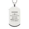 Sarcastic Bookbinder Silver Dog Tag Gifts, Funny Bookbinder Birthday Christmas Graduation for Bookbinder, Friends, Coworkers Bookbinder Because super amazing. Multi-tasking, life changing, miracl view 1