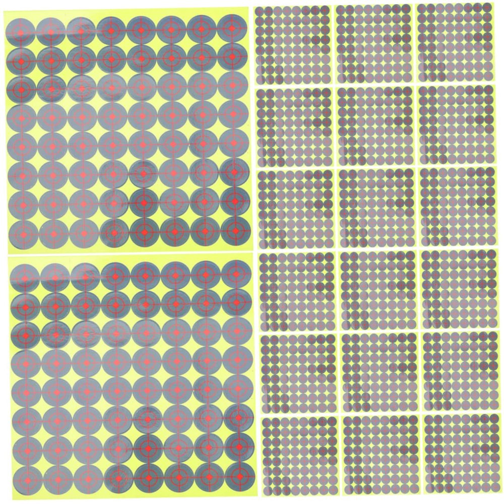 Yardwe 20sheets Portable Self-Adhesive Target Stickers Fluorescent Round Pasters for Shooting Practice Durable Adhesive Labels for Sports Enthusiasts
