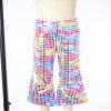 Linjinx Kids Shiny Metallic Flare Pants Girls Elastic Waistband Wide Leg Bell Bottom for Performance Party Colorful A 2-3 Years view 3
