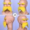 Big Fake Mustache and Eyebrow Set Mustaches for Costume and Halloween Festival Party (YellowC) view 2