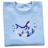 Blue Ocean Whale Embroidered Sweatshirt,Whale Embroidery Crewneck, Nature Lover Gift,Unisex view 1