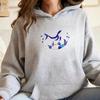 Blue Ocean Whale Embroidered Sweatshirt,Whale Embroidery Crewneck, Nature Lover Gift,Unisex view 3
