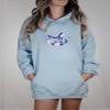 Blue Ocean Whale Embroidered Sweatshirt,Whale Embroidery Crewneck, Nature Lover Gift,Unisex view 4