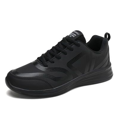 Gosetony Men's Sneakers running shoes track trail-running shoes athletic Low-top Lace Up Sport Black