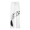 BUDDHI Men's Bird Print Japanese Pants Summer Beach Pants Feather Print Harem Pants Gym Running Workout Pants Techwear Streetwear Hip Hop Joggers Lightweight Elastic Waist Harem Pants White, Medium view 3