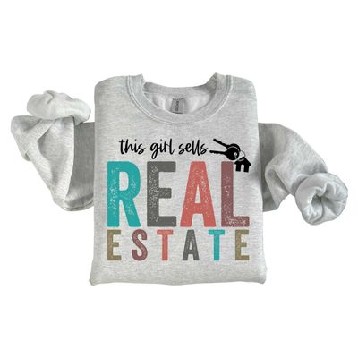 BHW Women's Real Estate Agent Gift Sweatshirt Realtor Hoodie Realtor T-Shirt Tops (US, Alpha, X-Large, Regular, Regular, SW-ASH)