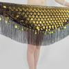 Belly Dance Hip Scarf, Sweet Belly Dance Skirt Wrap Performances Bling Sequins Tassels Belly Dancing Costume for Womens Black view 4