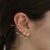 Gold Earrings Set for Women Men Trendy Simple Thin Small Cute Huggie Hoop Earring Stacks Hypollagenic Cartilage Earrings for Multiple Piercing Lightweight Mini Dainty Clip On Jewelry Gifts view 2