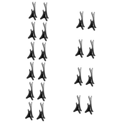 BESPORTBLE 20pcs Wooden Display Stand Two-tier Craft Holder for Collectors Stylish Showcase for Home Decor for Retail Displays and Craft Shows Simple Design and Generous Style