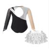 Jowowha Girls Sequin Dance Dress Outfits Set Ballet Dancewear Sparkle Leotard with Skirt Set for Kids 6-16 Years Silver 14 Years view 4