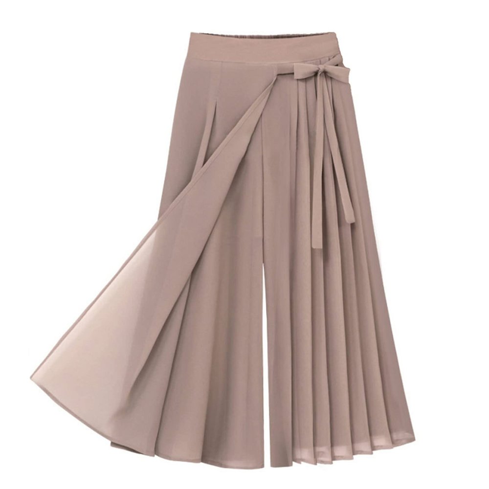 YOLAI White Flowy Dance Pants for Women Shiny Wide Leg Pants Sparkly High Waisted Bell Bottom Flare Pants (Black, L)
