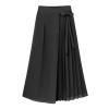 YOLAI White Flowy Dance Pants for Women Shiny Wide Leg Pants Sparkly High Waisted Bell Bottom Flare Pants (Black, L) view 3