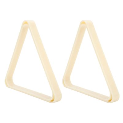 2Pcs Billiard Ball Frame, Thicken Professional Billiards Triangular Frame, White Lightweight Plastic Snooker Ball Triangular Rack, Vintage Style Billiard Tripod Snooker Balls Rack Accessories for Gym
