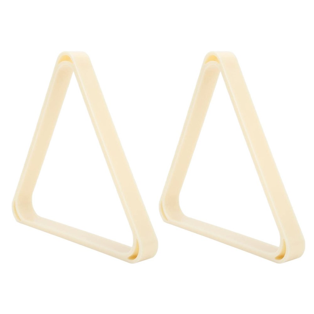 2Pcs Billiard Ball Frame, Thicken Professional Billiards Triangular Frame, White Lightweight Plastic Snooker Ball Triangular Rack, Vintage Style Billiard Tripod Snooker Balls Rack Accessories for Gym