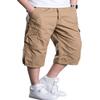 LAVIQK Men's Casual Cargo Shorts 16" Inseam Below Knee Multi Pocket 3/4 Capri Long Shorts Twill Relaxed Fit Pants view 2