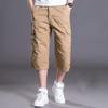 LAVIQK Men's Casual Cargo Shorts 16" Inseam Below Knee Multi Pocket 3/4 Capri Long Shorts Twill Relaxed Fit Pants view 3